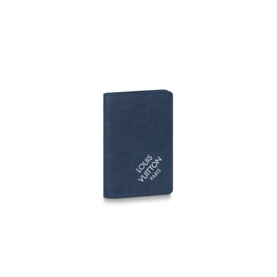 LOUIS VUITTON CLASSIC CHECKERED CANVAS AND COWHIDE CARD HOLDER M60543 (11.5*7.5cm)